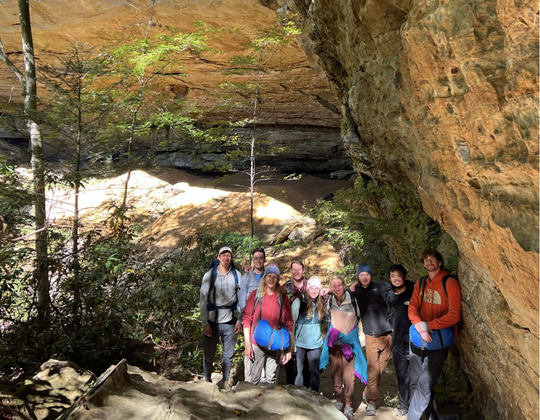 Clemson Climbing Club members at the Red River Gorge in Kentucky. 