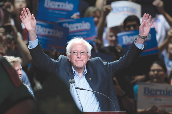 Sanders suffered a close-call lose to Hillary Clinton in the Iowa Caucus