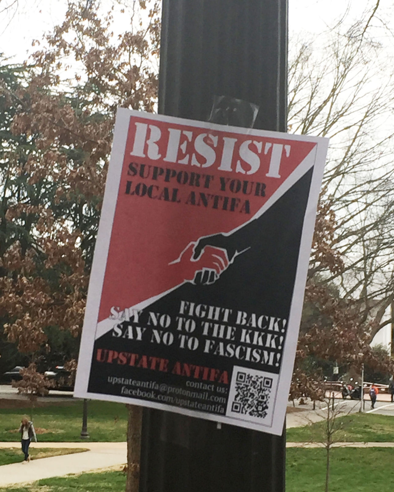 Self-proclaimed antifa organization spreads promotional materials on campus