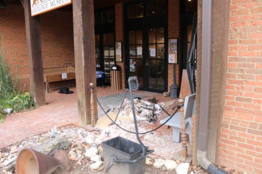 A water pipe in the ceiling of the Bob Campbell Geology Museum burst earlier this month, causing tens of thousands of dollars in damage.
