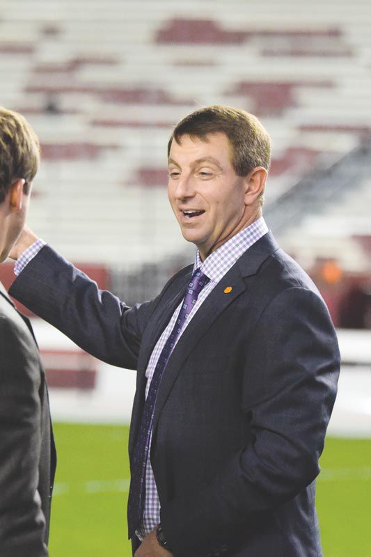 Dabo+Swinney+coached+Clemson+to+a+101-30+record+in+his+tenure+as+the+Tigers%26%238217%3B+coach.+He+also+led+the+Tigers+to+three+College+Football+Playoff+appearances.%26%23160%3B