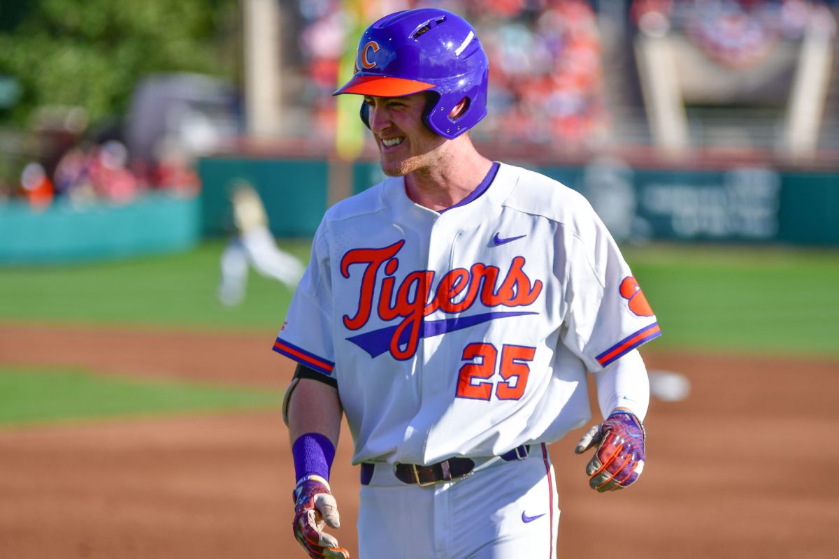 Patrick+Cromwell+%2825%29+hit+the+game-tying+homerun+in+the+Tigers+extra+inning+victory+over+Winthrop+on+Tuesday.