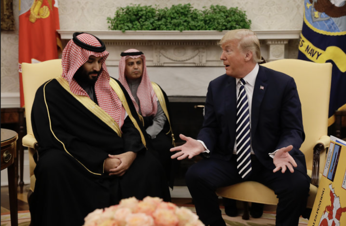 Trump meets with Crown Prince&#160;Mohammed bin Salman to discuss the Jamal Kashoggi incident