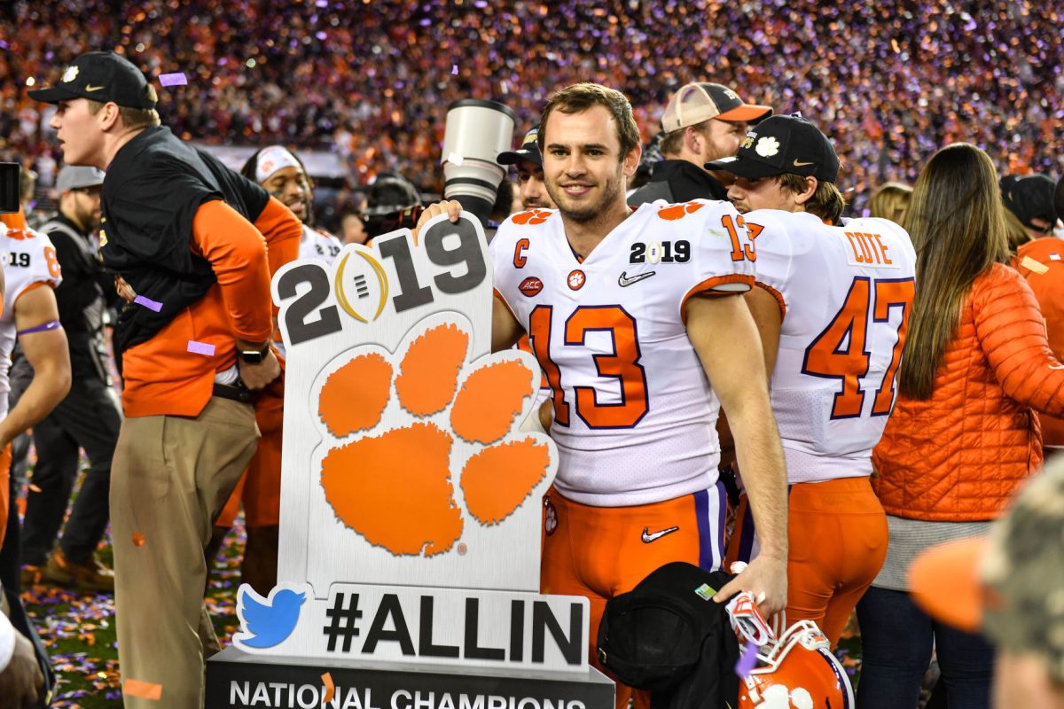 Hunter Renfrow (13) has had one of the most storied careers in Clemson history. The receiver was responsible for the famous last-second touchdown against Alabama in 2016, saw the Tigers fall to the Crimson Tide in 2017 and now leaves Clemson with two rings and multiple receiver records.&#160;