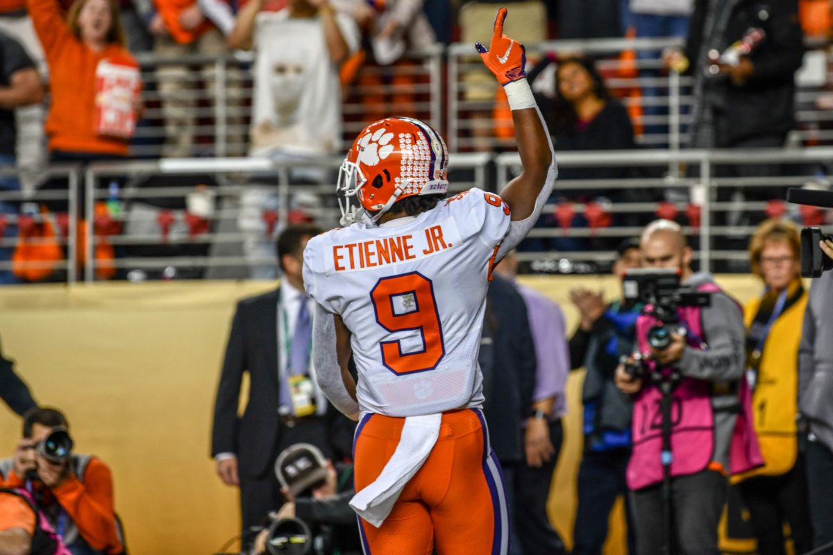 Clemson running back Travis Etienne (9) was one of the stars of the National Championship game. While Justyn Ross made headlines for his eye-popping stats and highlight reel catches, Etienne was the backbone of the offense and delivered whenever they needed him.&#160;