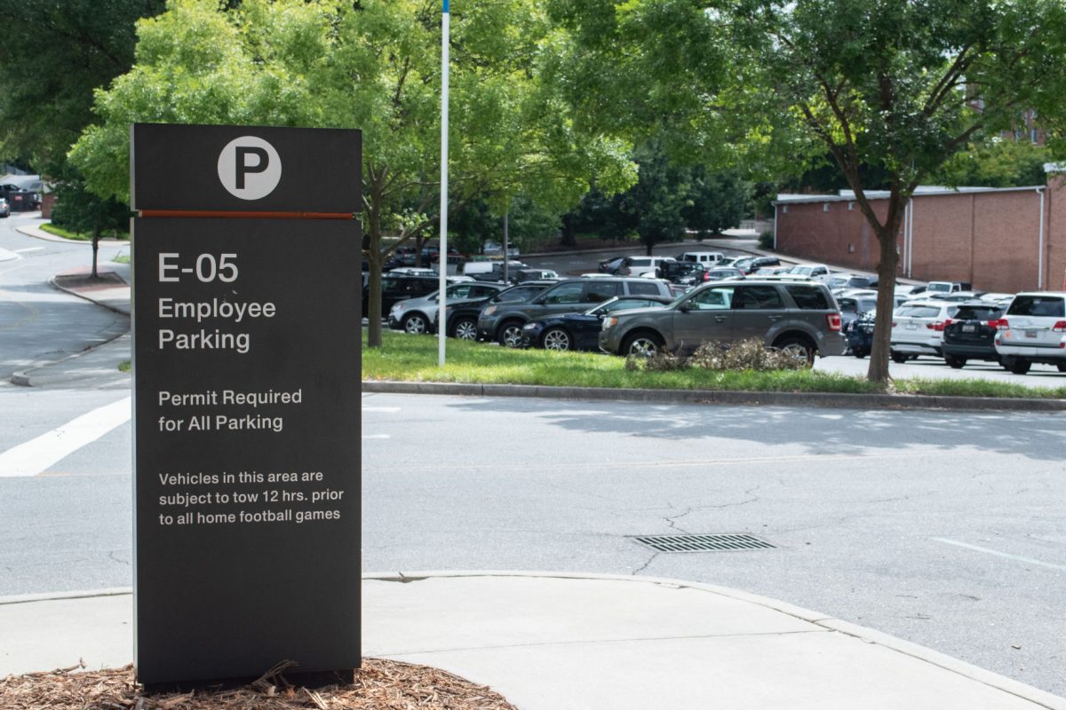 The E-05 parking lot is a popular place for Core Campus and other west-campus residents to park on nights and weekends. The parking lot frequently fills after 4:30 p.m. with students working out at Fike.