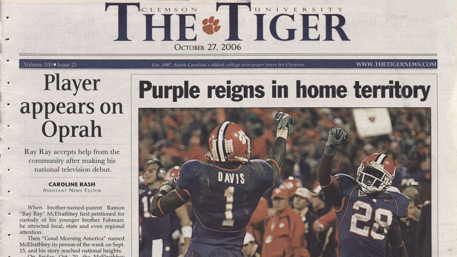 From the Archive: Player appears on Oprah – Ray Ray accepts help from the community after making his national television debut