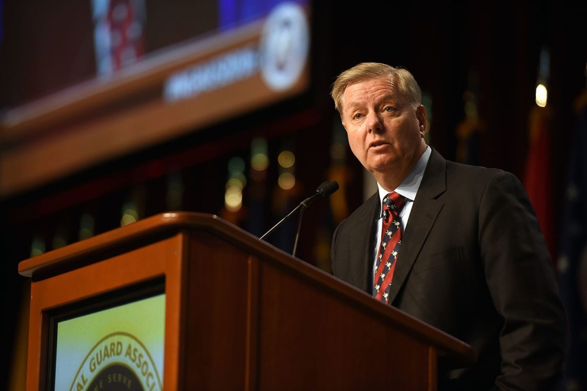 U.S. Sen. Lindsey Graham speaks at a conference in 2016.