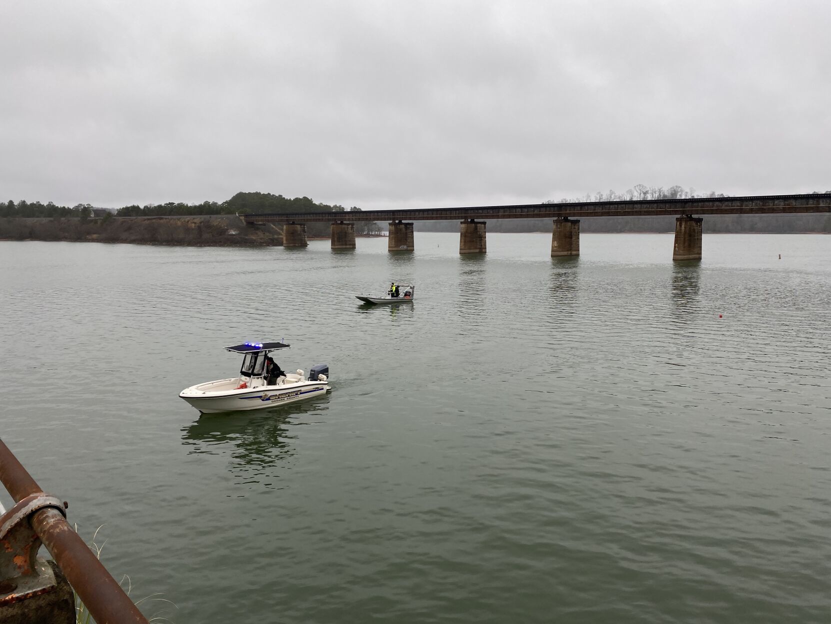 Emergency services search Lake Hartwell for reported distressed person in water