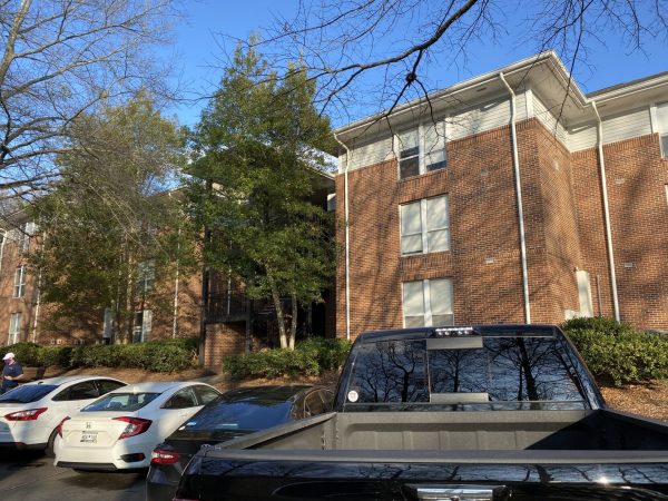 The alleged building in Lightsey Bridge where police confronted the individual.