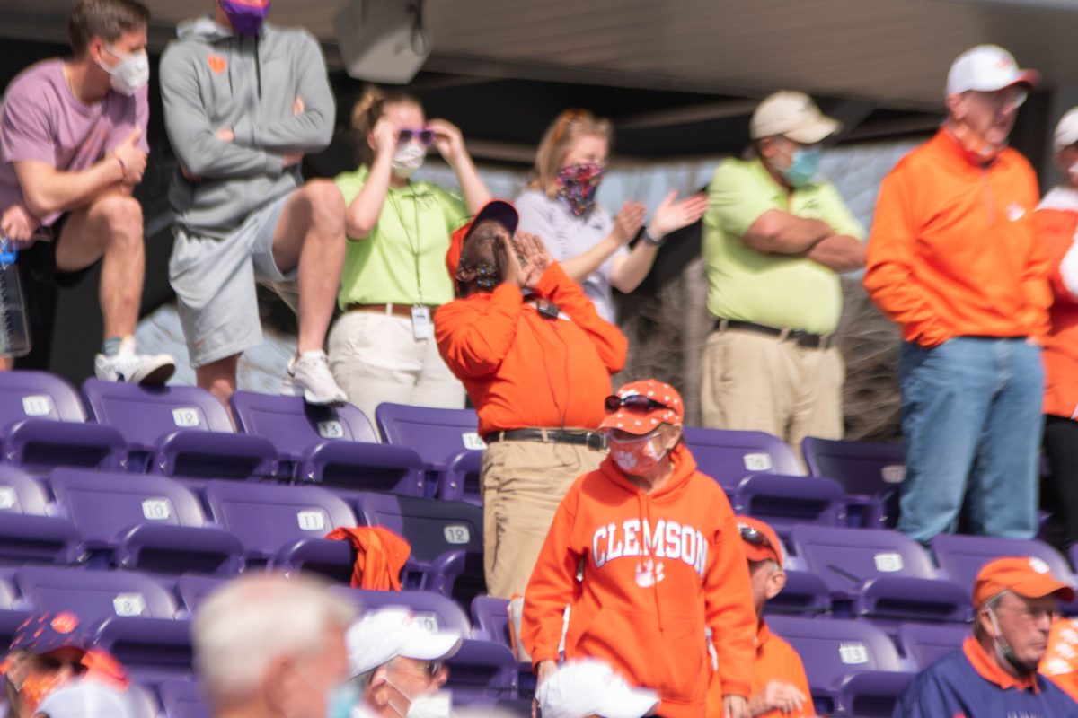 With the baseball team in Columbia for the day, Clemson baseball superfan Danny Cannon sang "Take Me Out To The Ballgame" for the fifth inning stretch.