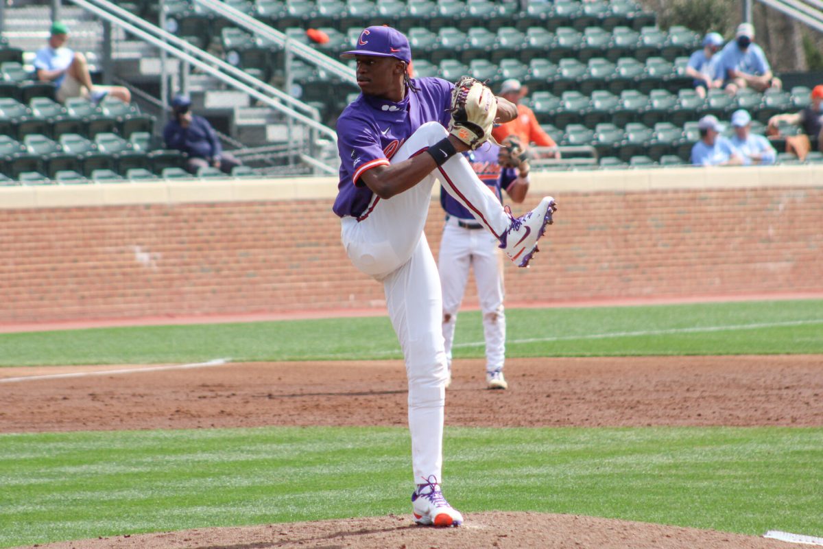 Keyshawn Askew made his first appearance of the 2021 season Sunday against North Carolina. After coming on in relief in the first inning, he threw 2 2/3 innings against the Tar Heels, allowing just two hits and no runs.