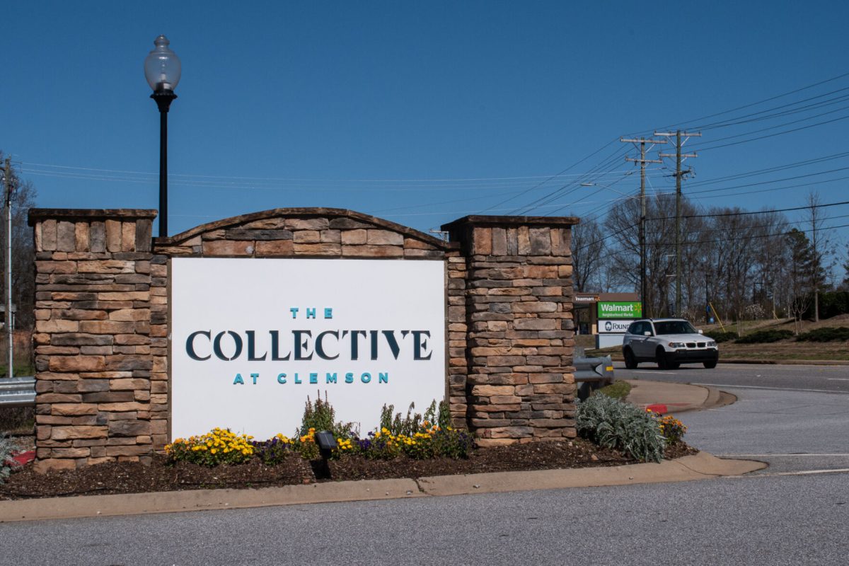 The sign featured at the entrance of The Collective.&#160;