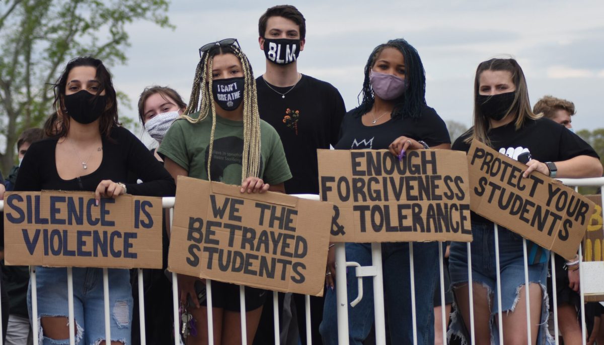 Students protesting at Littlejohn