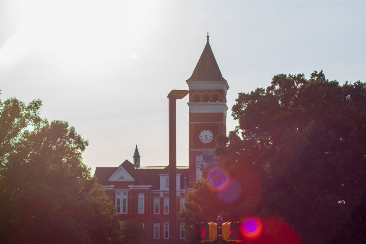 Old Main with lens flare