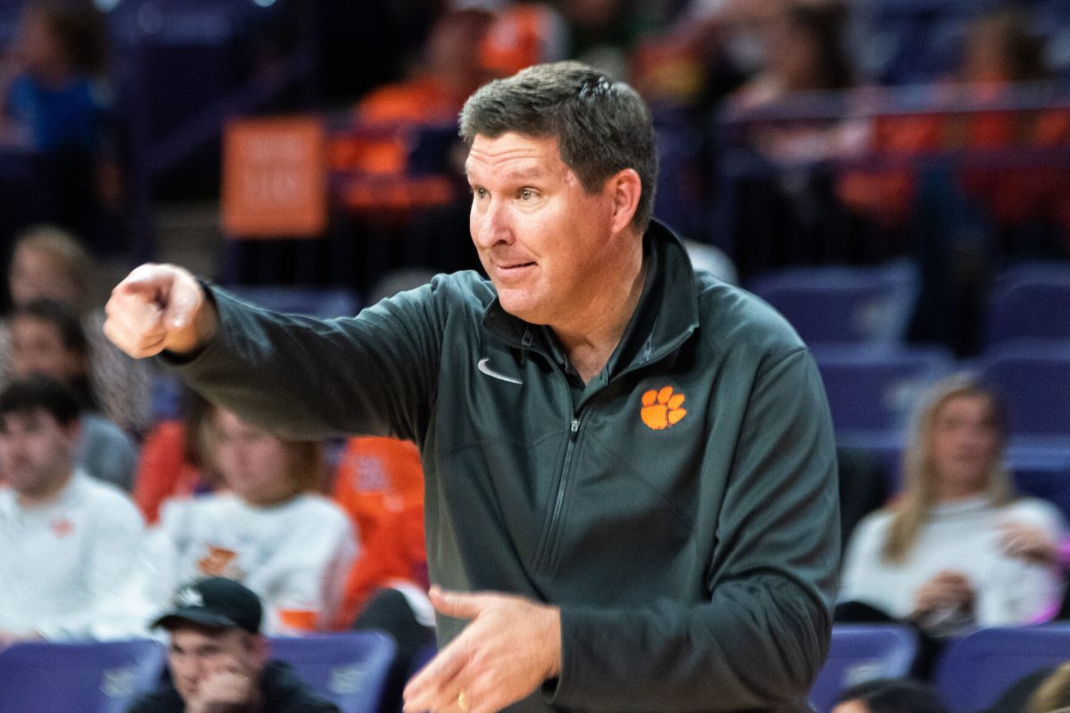 Clemson+basketball+head+coach+Brad+Brownell+coaches+his+team+to+a+victory+over+Presbyterian+in+the+2021+season+opener.