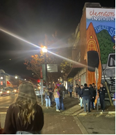 Group of Clemson police stationed outside of the bars in downtown Clemson on Saturday, Nov. 13.