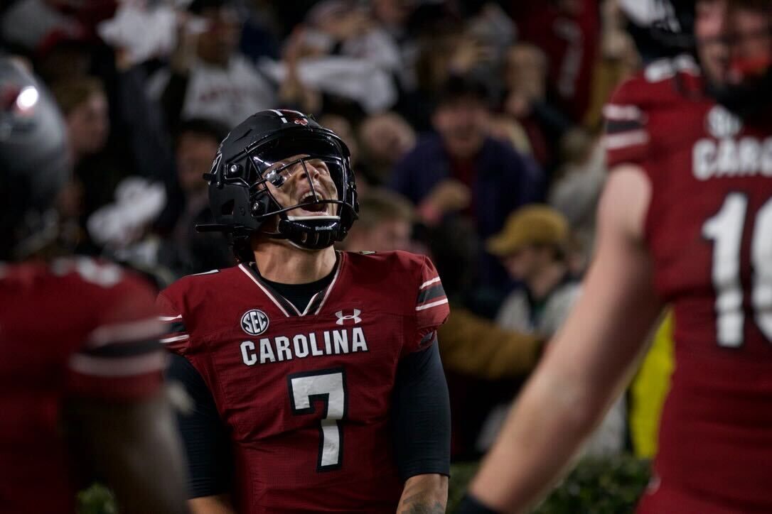 South Carolina quarterback Spencer Rattler (7) will take on Clemson for the first time in his career on Saturday, Nov. 26, 2022. 