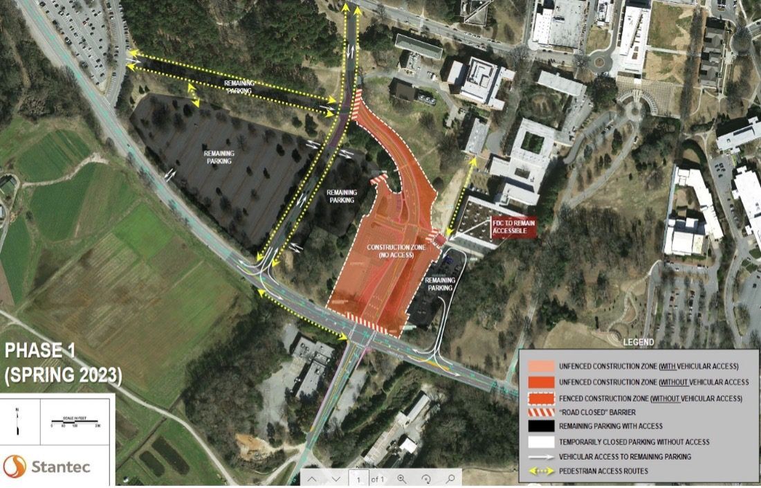 Williamson Road realignment causes parking lot closings