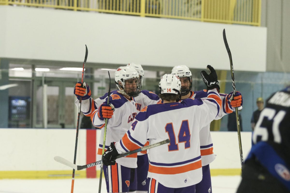 Clemson celebrates a goal against Middle Tennessee on Jan. 13. 