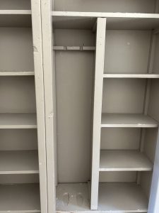 Johnstone's built-in wooden closets included rifle racks, as the structure was originally built for the cadets on campus.