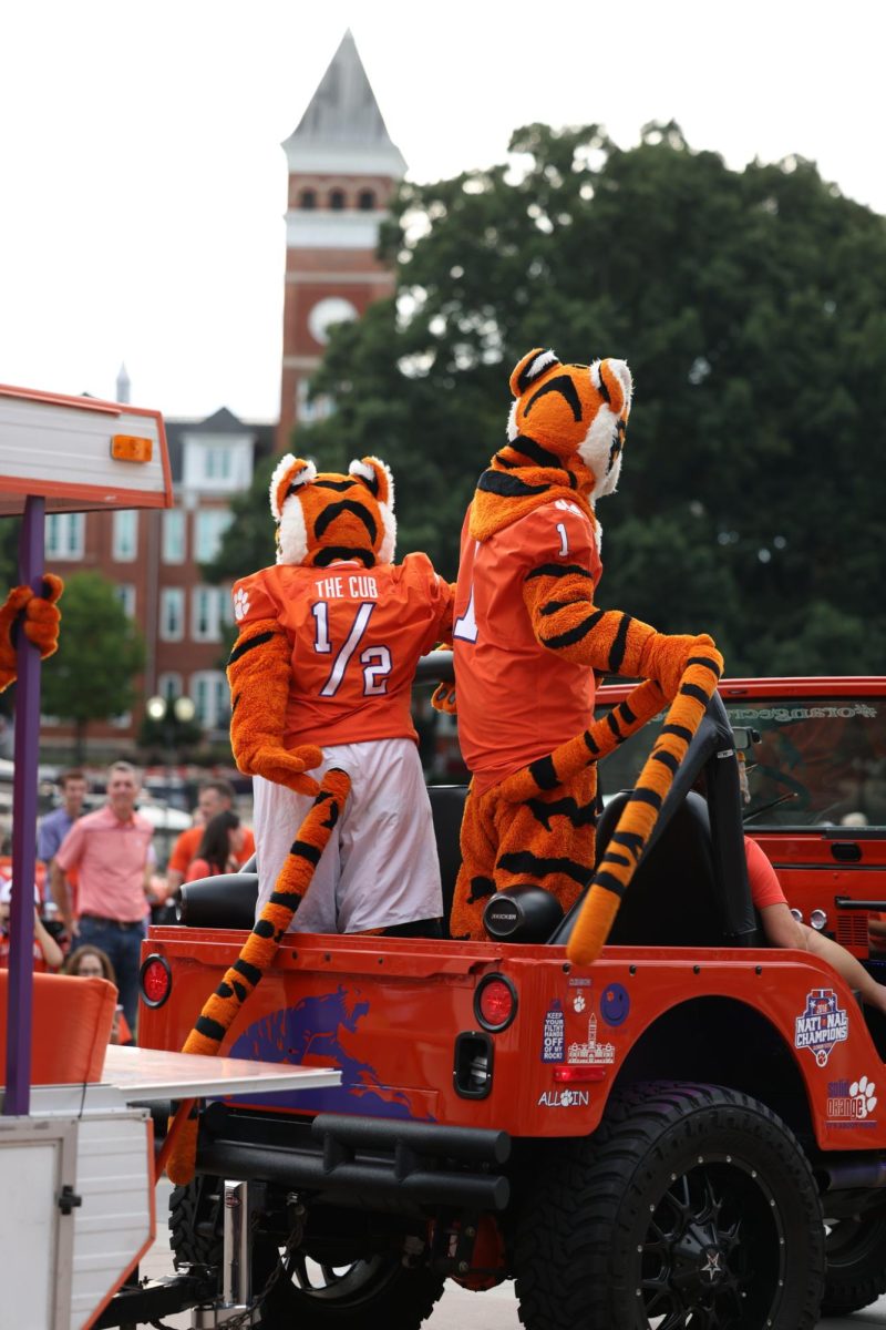 Clemsons mascots will return to the First Friday parade on Sept. 8.