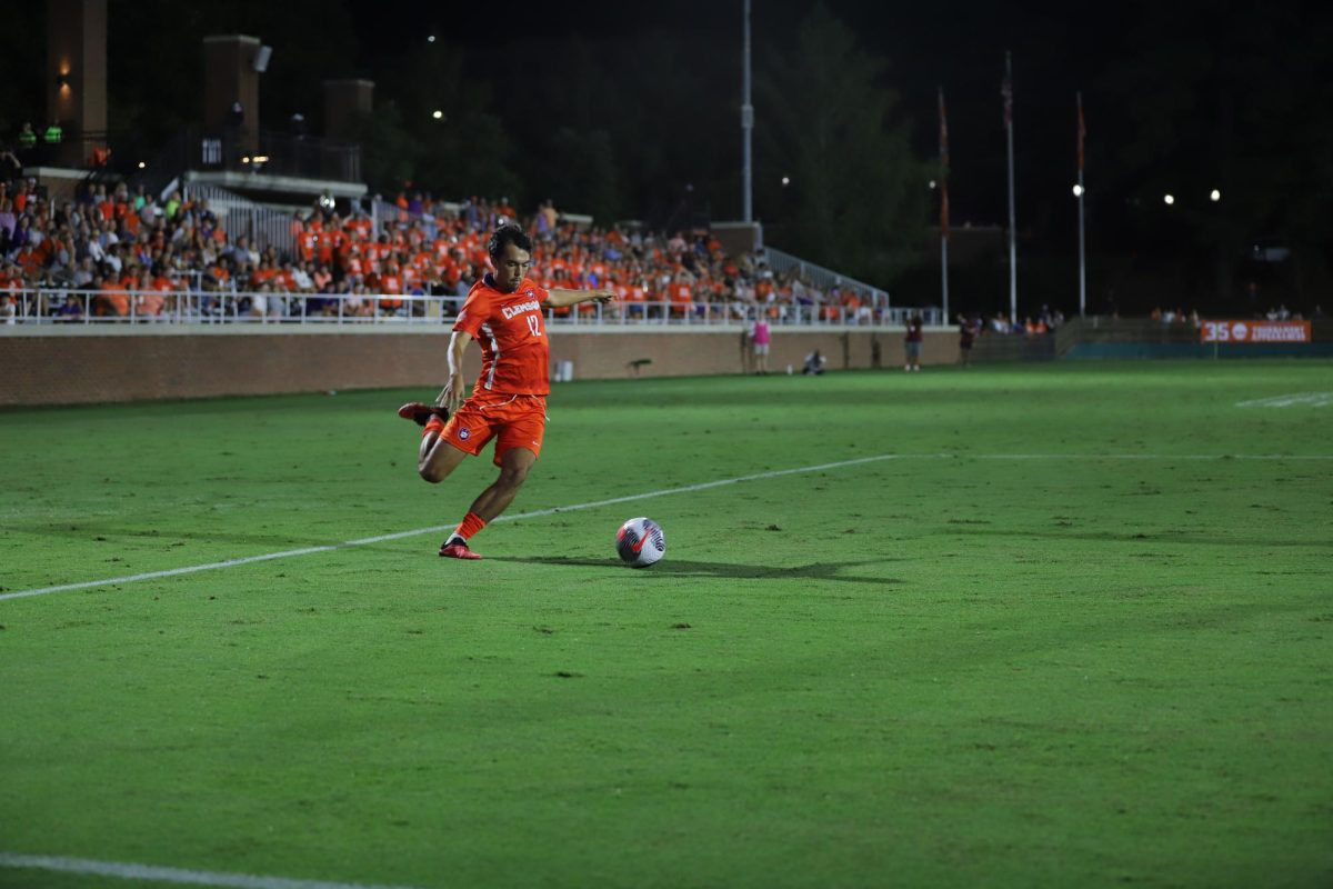 Clemson defender Enrique Montana III recorded one assist in the Tigers 6-0 win over Presbyterian on Tuesday.
