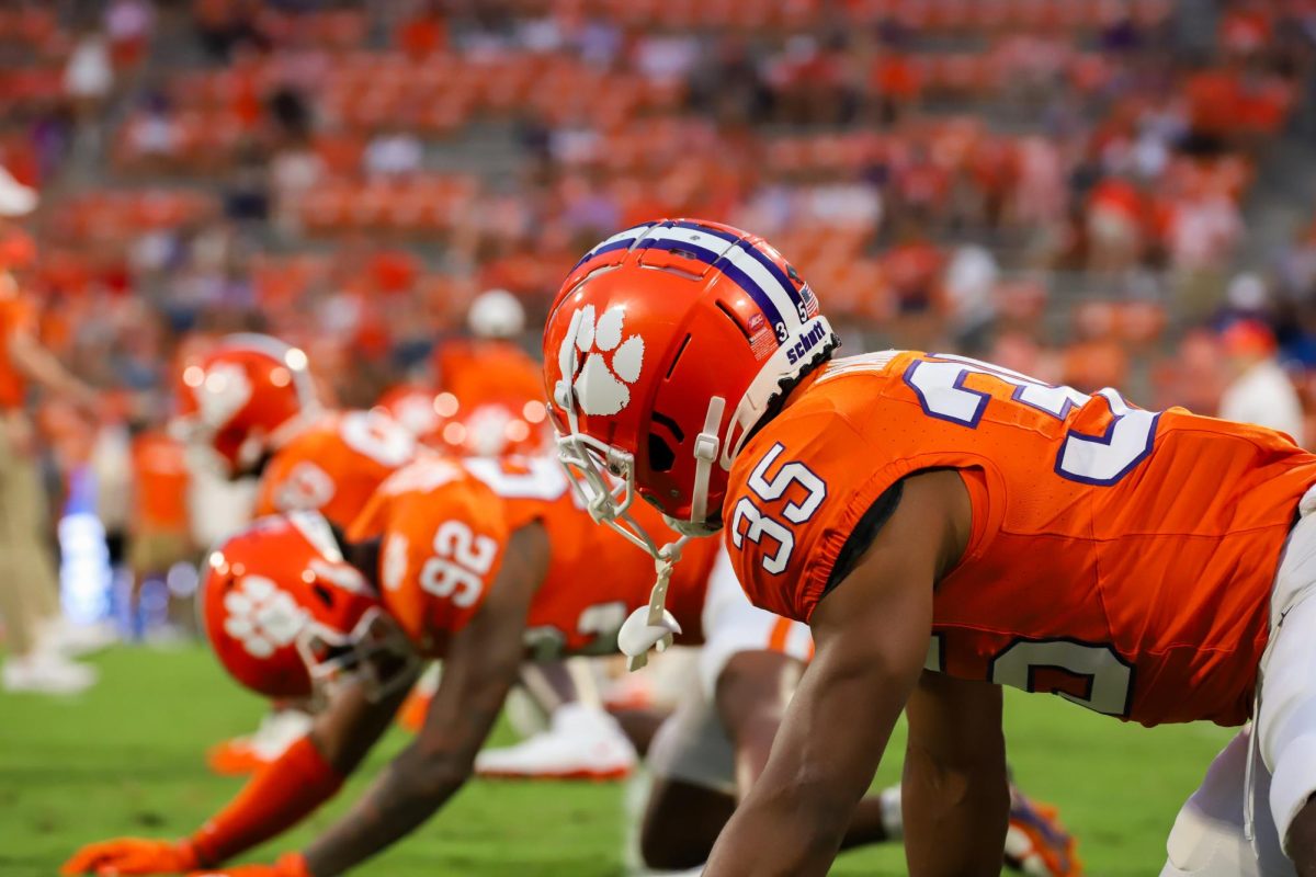 Clemson corner back Austin Randall prepares for the Tigers game against FAU on Sept. 16.