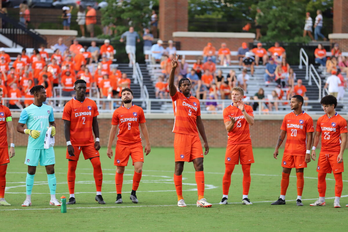 The Clemson mens soccer team fought hard in a physical game against No. 20 Notre Dame on Saturday, falling 3-2 in the teams first away game.