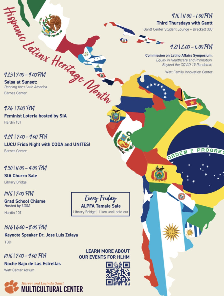 The complete schedule of events for Hispanic Latinx Heritage Month.