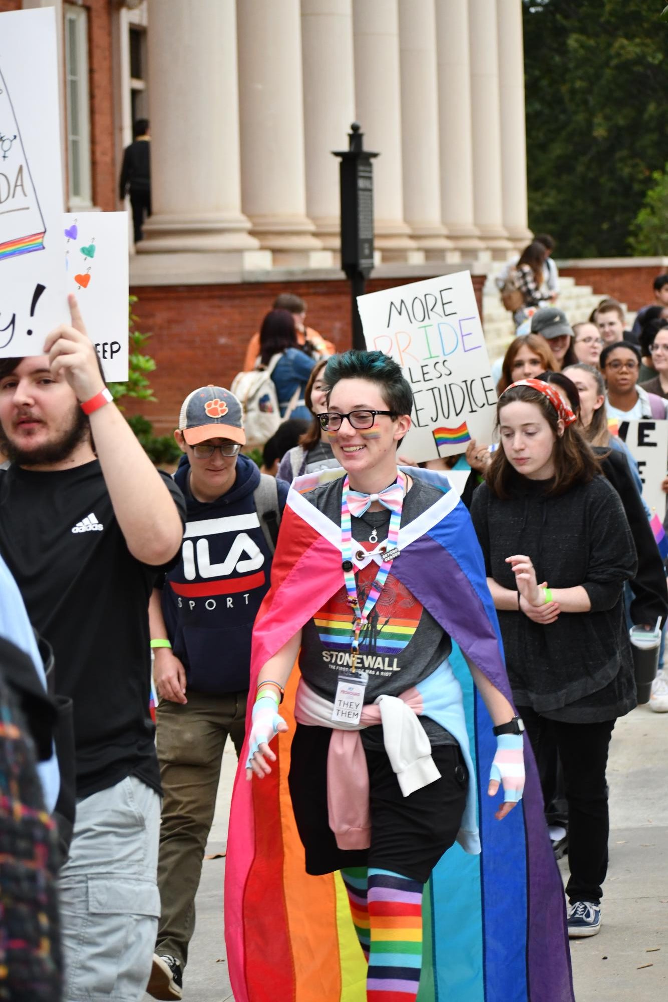 Clemson students hold Take Back Pride march after tampons removed from men's bathrooms