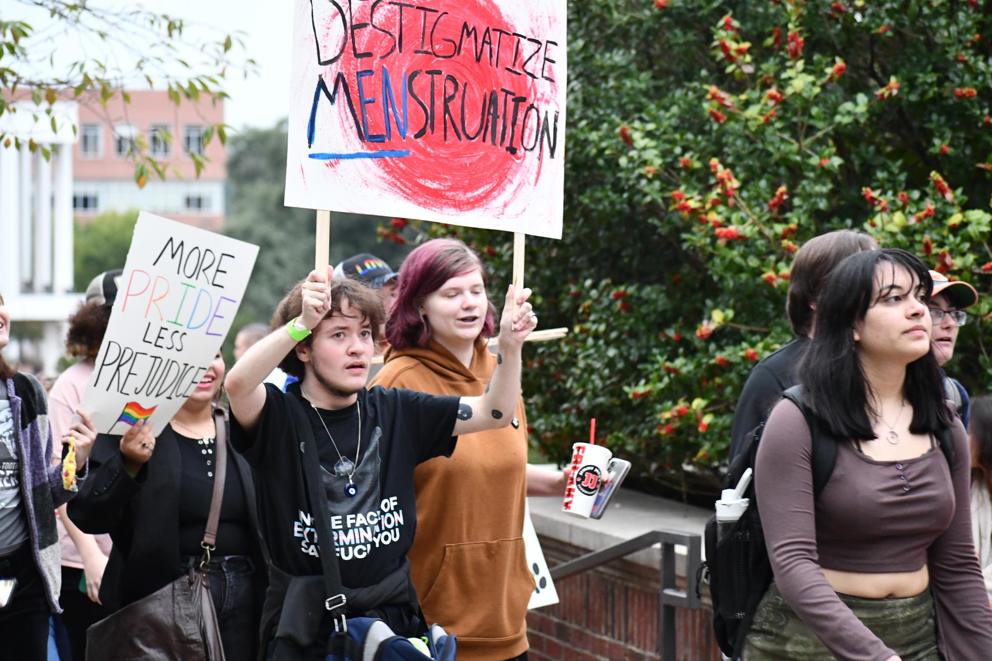 Clemson students hold Take Back Pride march after tampons removed from men's bathrooms