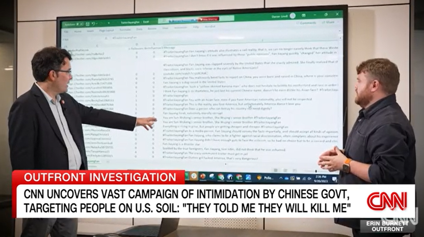 Linvill’s misinformation research was featured in a CNN article and on television.