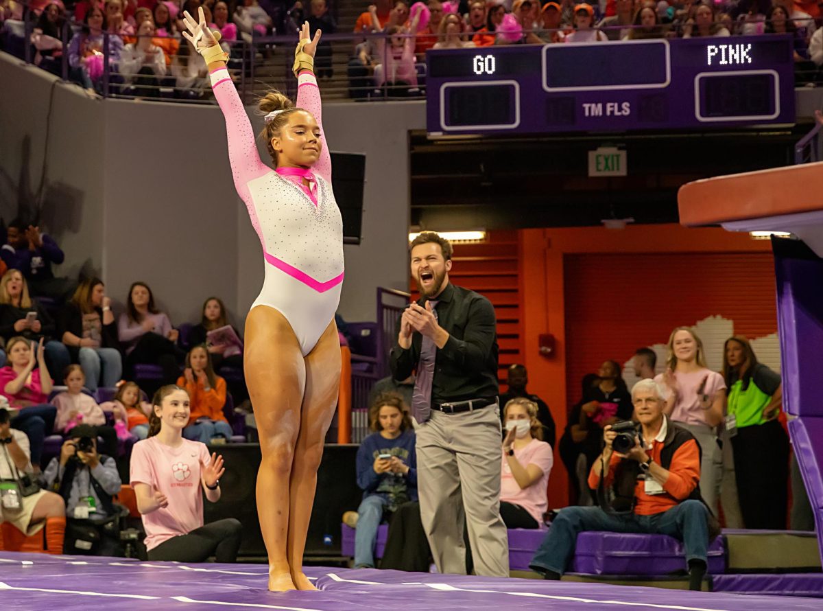 The inaugural Clemson gymnastics team is now 5-2 (4-2 ACC) after defeating UNC on Friday night.
