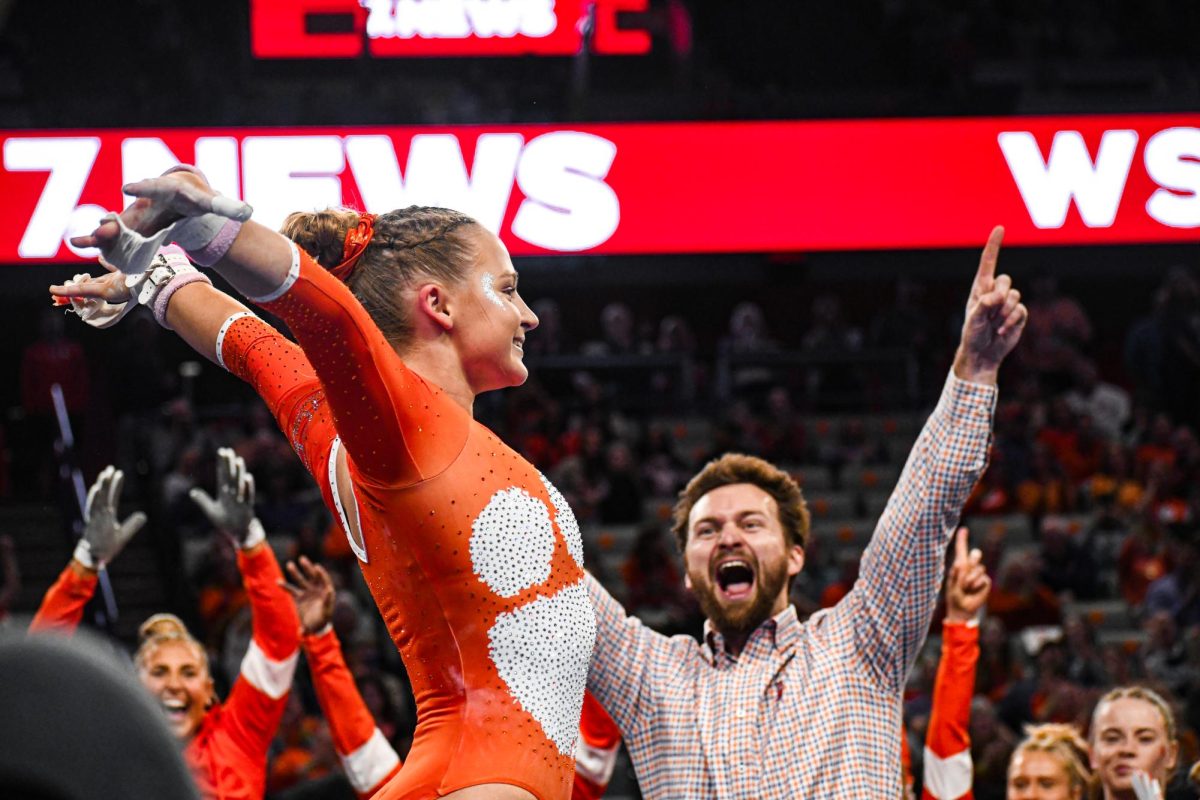 The Clemson gymnastics team couldnt do enough in the third rotation on Friday and fell to NC State in Littlejohn Coliseum.