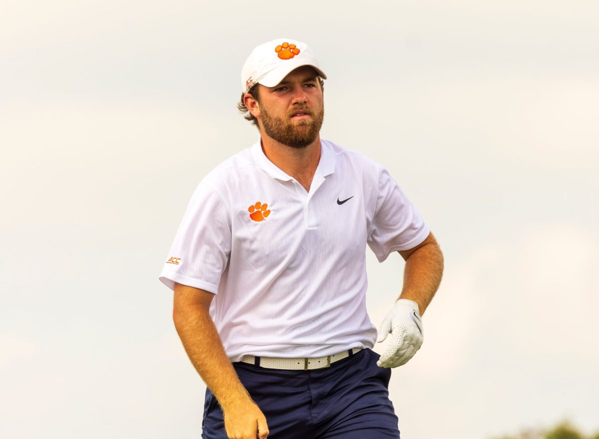 Andrew+Swanson+tied+for+second+overall+in+the+tournament%2C+helping+Clemson+win+as+a+team.+