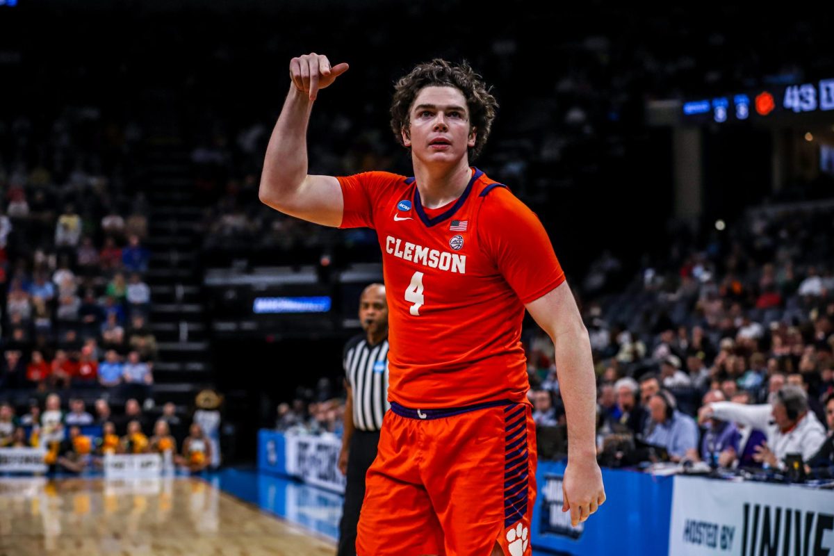 Clemson+forward+Ian+Schieffelin+scored+14+points+and+grabbed+seven+rebounds+in+the+Tigers+upset+win+over+Arizona+in+the+Sweet+16+of+the+NCAA+Tournament+on+March+28%2C+2024.