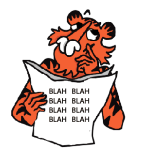 The Tiger is fed up with the complaining of students under the rouse of asking for advice.