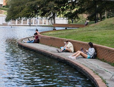 University Facilities plans to widen the sidewalks around the reflection pond.