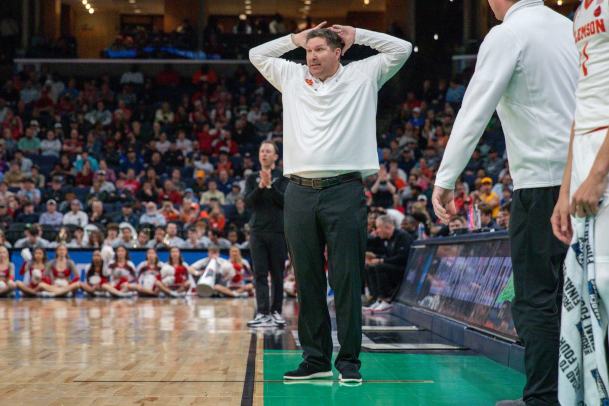 Head coach Brad Brownell, pictured on the sidelines of the first round of the NCAA Tournament, has been making moves in the transfer portal recently to supplement his depleted frontcourt.