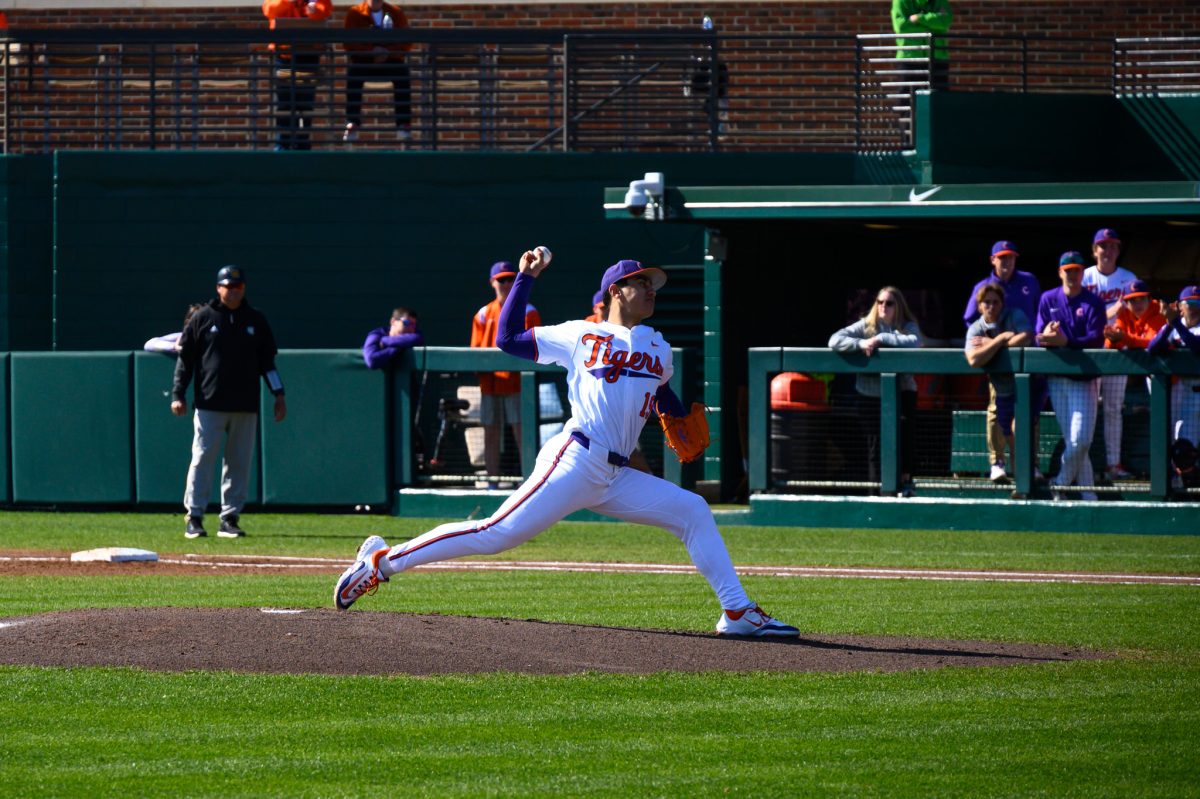 Knaak, pictured in his victory over Kennesaw State in February, is the first Clemson freshman to snag ACC Pitcher of the Week honors since 2016.