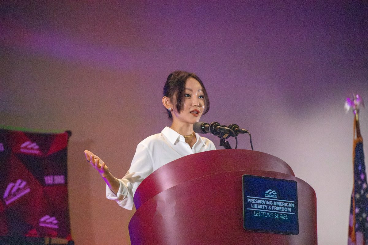 Yeonmi+Park%2C+who+defected+from+North+Korea+in+2007%2C+spoke+to+Clemson+students+about+her+experiences+growing+up.