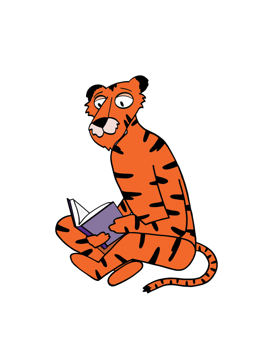 Clemson Tiger browsing springs hottest new reads.