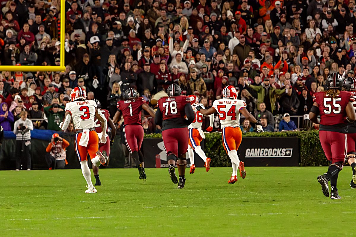 Clemson safety Khalil Barnes (36) during last years Palmetto Bowl.