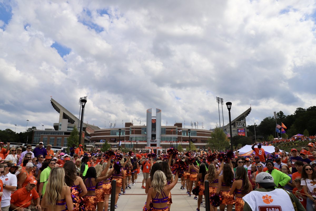 The lot outside of the West End Zone entrance to the stadium is infamous for its gold-medal worthy tailgates. 