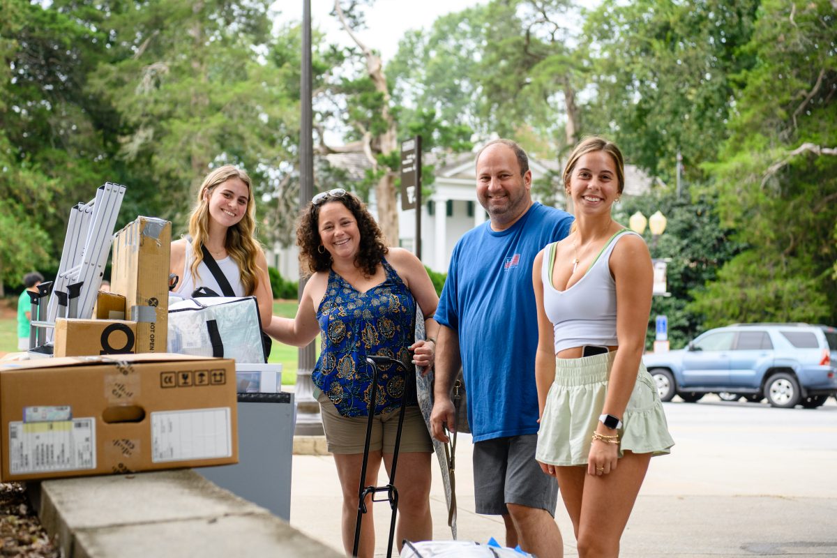 A Clemson family moving into dorms at Clemson University for the fall 2024 semester. 