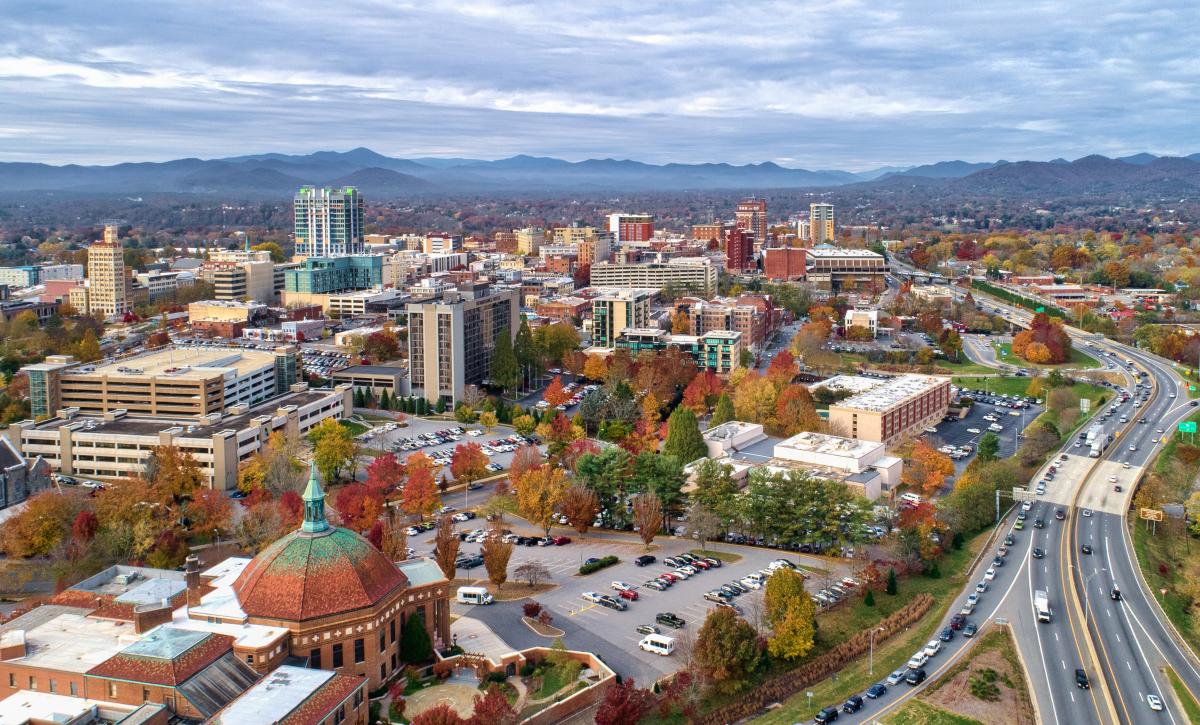 Nestled in the Blue Ridge Mountains, Asheville is a perfect mid-size city just under two hours from Clemson.