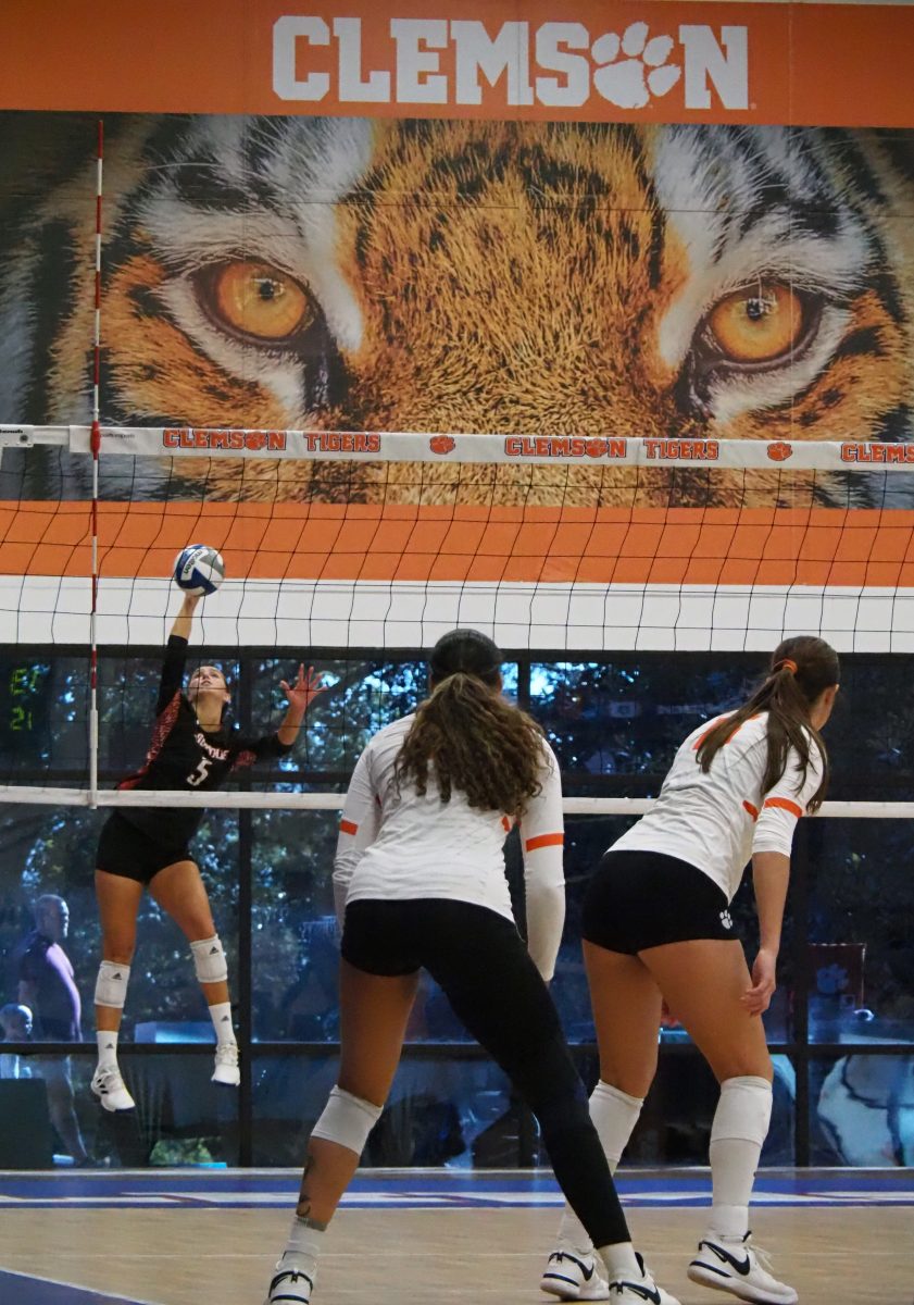 The eye(s) of the Tiger watches over a tense match in Jervey last fall. 