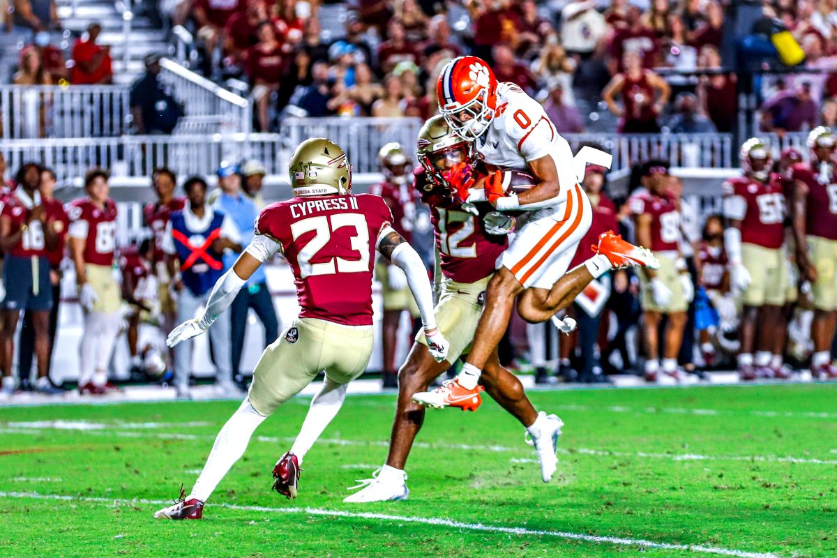 Double coverage? No problem: Antonio Williams caught the pass from Klubnik, knocked No. 12 into No. 23, and ran into the end zone for the second-longest touchdown reception of his career. His longest was two years ago in Doak Campbell, a 59-yarder from DJ Uiagalelei.