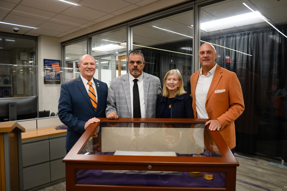 Clemson's will is to be housed in the Special Collections and Archives at the Strom Thurmond Institute.